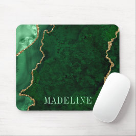 Mousepad Geodo Verde Marble de Cor de Água Moda Moderna