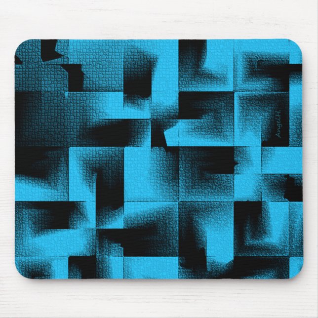 Mousepad Geometria 3D - Cerulean Blue Deep AH2009 (Frente)