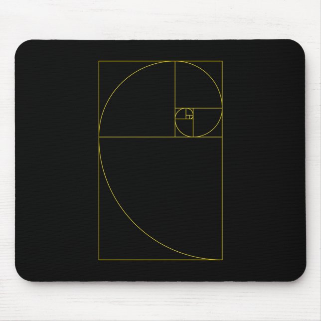 Mousepad Geometria sagrado espiral dourada (Frente)