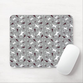Mousepad Geometria Sutil: Estrelas & Triângulos – Cinza