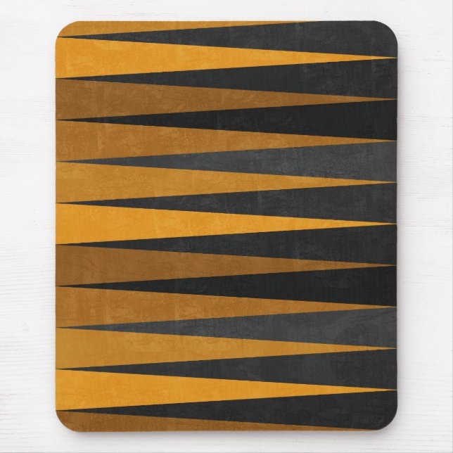 Mousepad Geometric Black Yellow (Frente)
