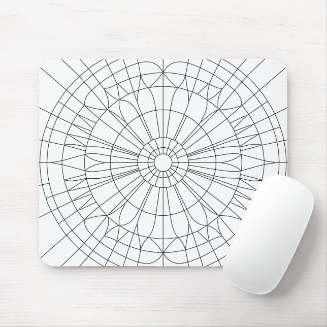 Mousepad Geometric Mandala Pattern (Com mouse)