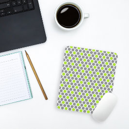 Mousepad Geométrica das Cinzas Verdes Modernas