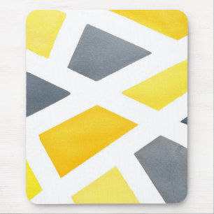 Mousepad Geométrico cinzento amarelo