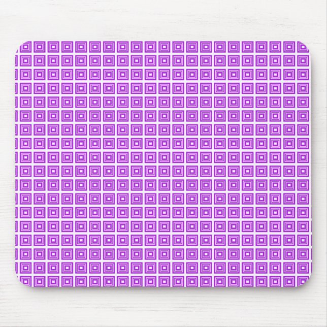 Mousepad Geométrico Retro, Roxo (Frente)