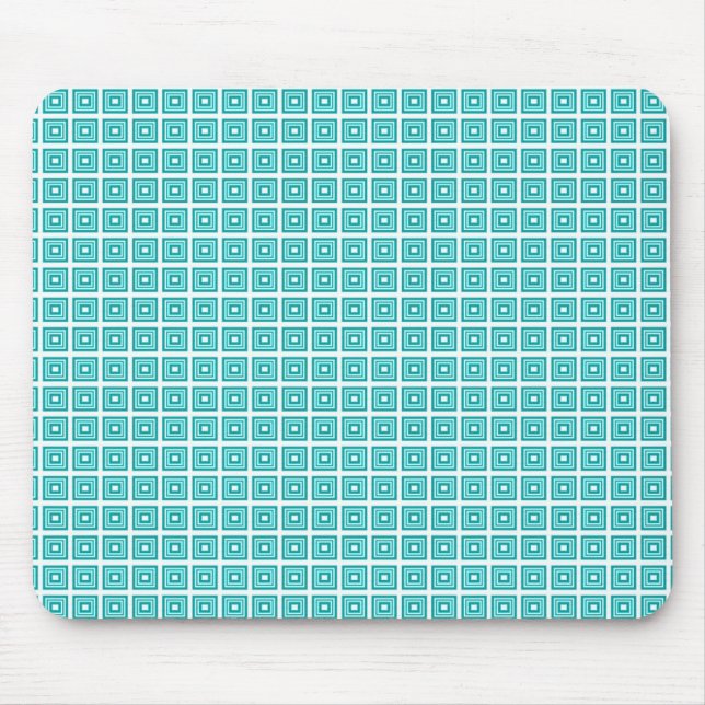 Mousepad Geométrico Retro, Turquoise (Frente)