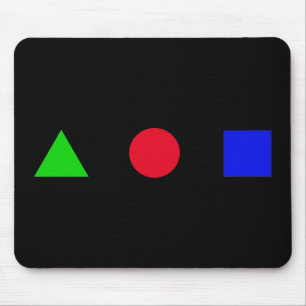 Mousepad geométrico - triângulo, círculo e quadrado
