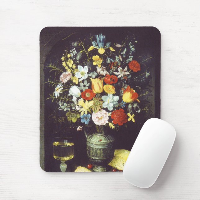 Mousepad Georg Flegel Grande pedaço de flores (em nicho) (Com mouse)