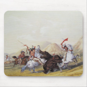Mousepad George Catlin - atacando o urso de urso