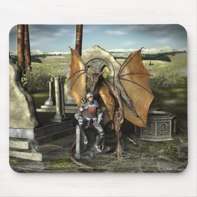 Mousepad George & dragão (mouse pads) (Frente)