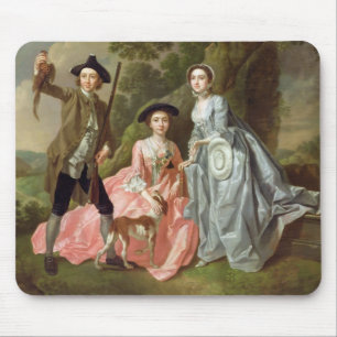Mousepad George Rogers com sua esposa, Margaret, e seu Sis