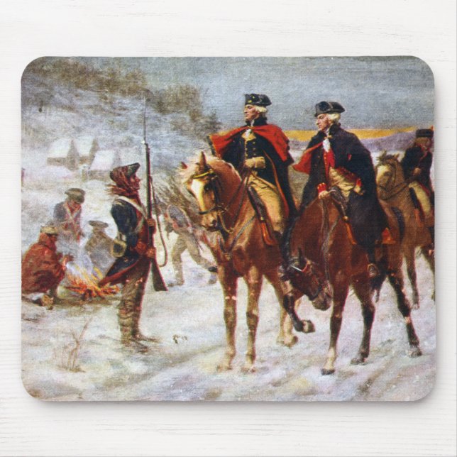 Mousepad George Washington Lafayette Valley Forge Exército (Frente)