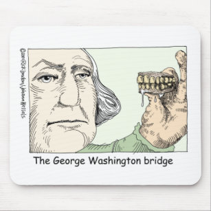 Mousepad George Washington Teeth Engraçados e Coleções