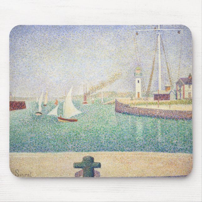 Mousepad Georges Seurat - Entrada do porto de Honfleur (Frente)