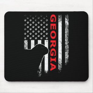 Mousepad Geórgia Bandeira dos EUA Patriótica. Ga Estilo Vin
