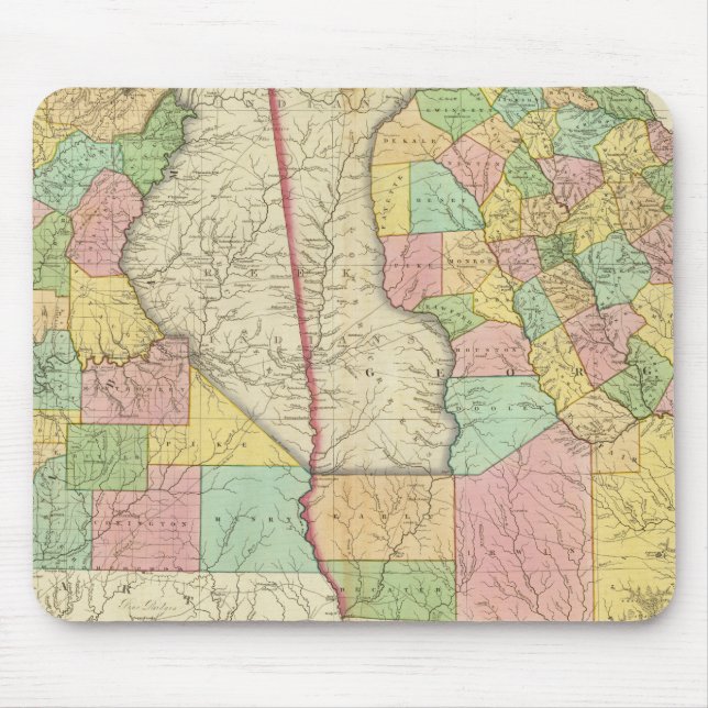 Mousepad Geórgia e Alabama 3 (Frente)