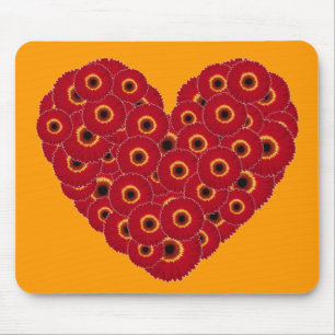 Mousepad Gerber Daisy Heart