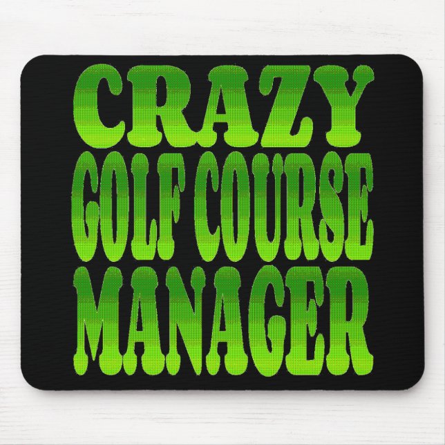 Mousepad Gerente de Curso de Golfe Louco em Verde (Frente)