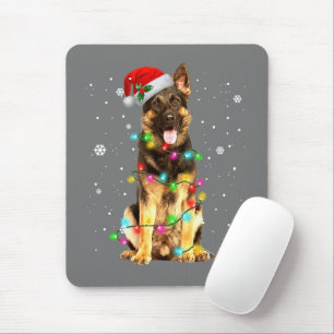 Mousepad German shepherd Cão Árvore Natal Doce Natal Xmas