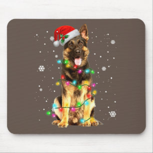 Mousepad German shepherd Cão Árvore Natal Doce Xmas Do