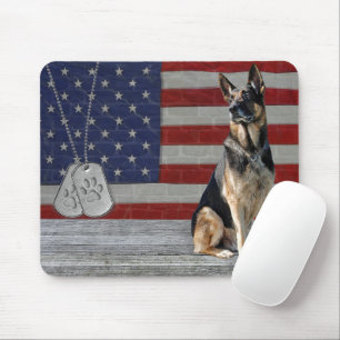 Mousepad German shepherd com a proteção do mouse Dog tags