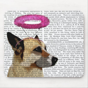 Mousepad German shepherd com Halo Rosa