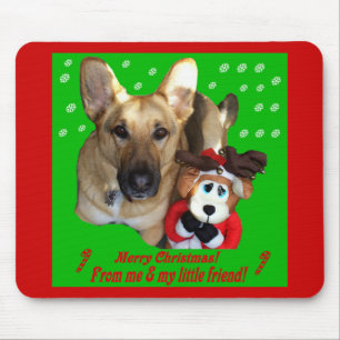 Mousepad German shepherd de Natal e Reindeer de Brinquedos