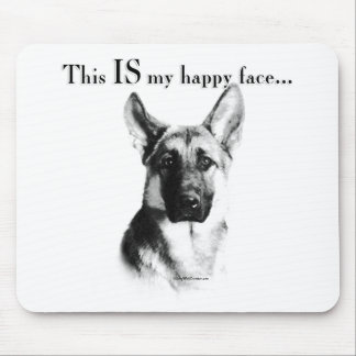 Mousepad German shepherd de rosto feliz