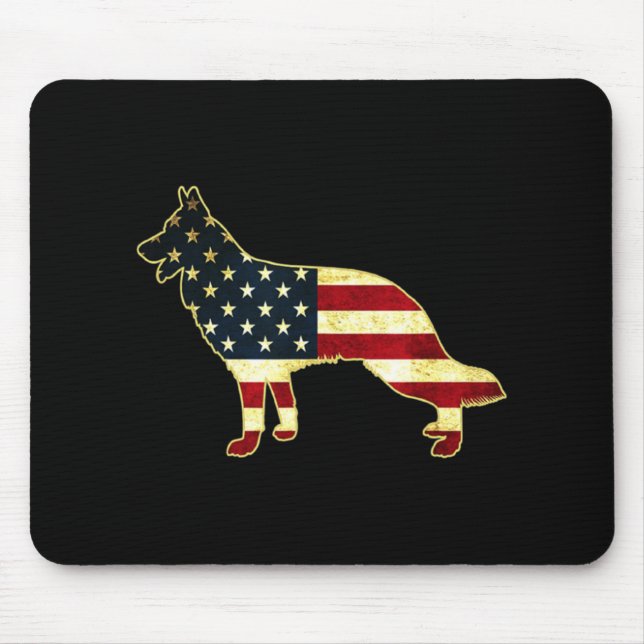 Mousepad German shepherd de Sinalizador Rustic USA (Frente)