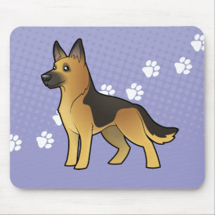 Mousepad German shepherd dos desenhos animados