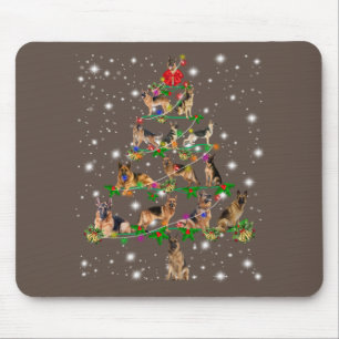 Mousepad German shepherd Engraçado Árvore de Natal Decor Or