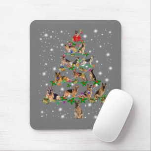 Mousepad German shepherd Engraçado Árvore de Natal Decor Or