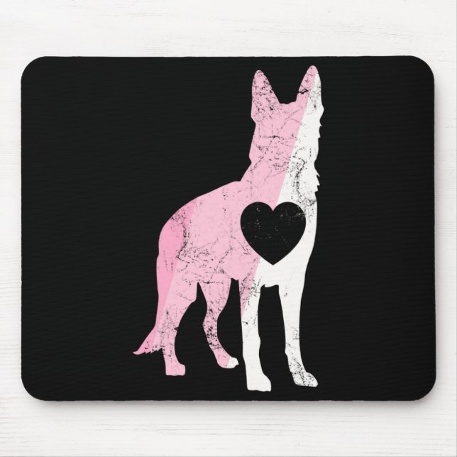 Mousepad German Shepherd Valentines Day Cud Love Dog _1  (Frente)