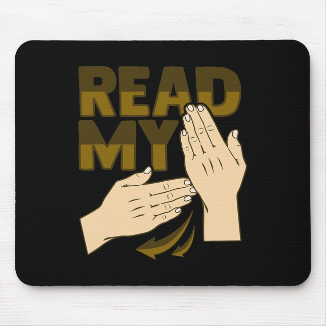 Mousepad Gesto de mão Asl Consciencialização da perda audit (Frente)
