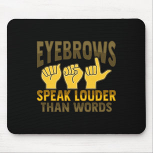 Mousepad Gesto de Mão Perda Auditiva Surdez Conscientização