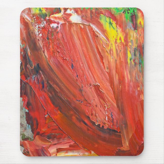 Mousepad Gesto Vertical Abstrato em Vermelho (Frente)