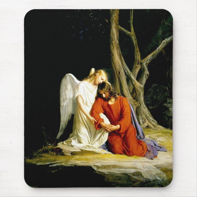 Mousepad Gethsemane de Carl Bloch. Presente de arte (Frente)