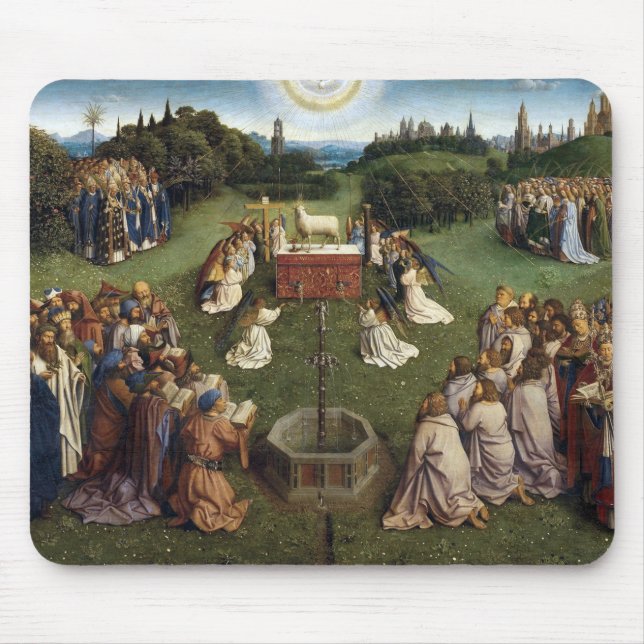 Mousepad Ghent Altarpart(detalhe), Van Eyck Brothers (Frente)