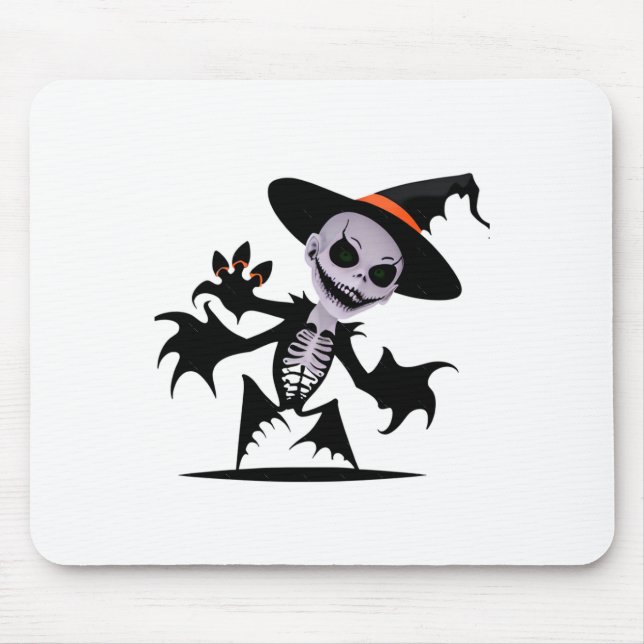 Mousepad Ghost Devil In Halloween Sticker (Frente)