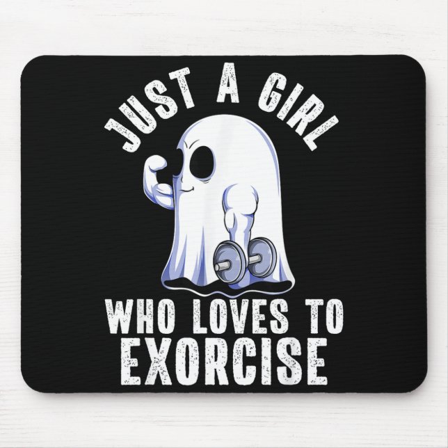 Mousepad Ghost Funny Gym Workout Bodybuilding Soky Hallowee (Frente)