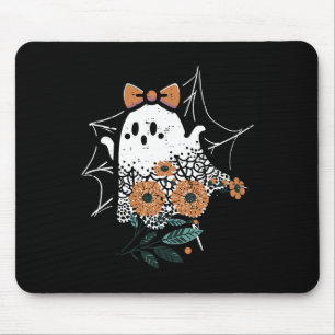 Mousepad Ghost Ghost Dançando Bonito Retro Halloween Menina