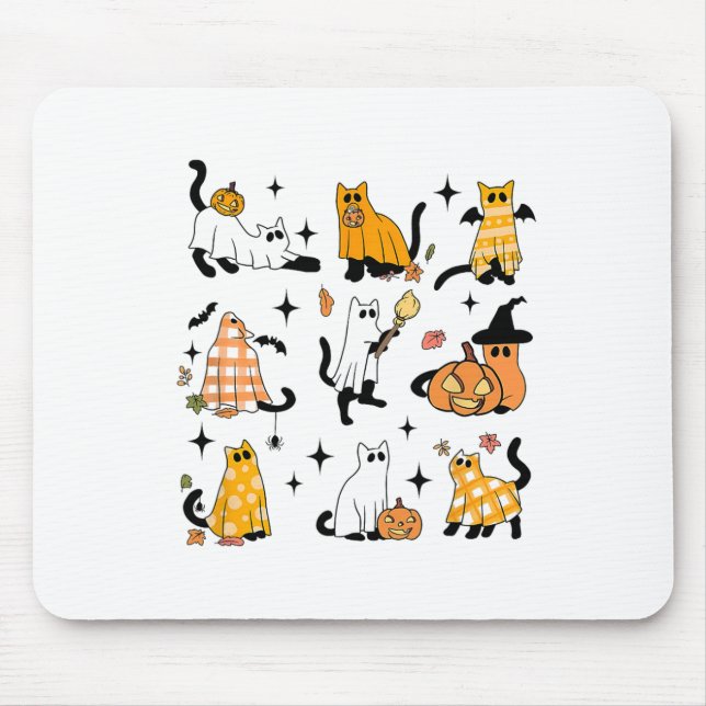 Mousepad Ghost Ghost Dia de as Bruxas engraçado Roufit Figu (Frente)