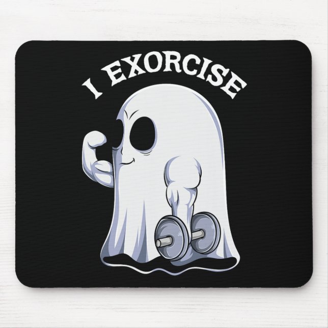 Mousepad Ghost I Exorcize Diversificação Exercício Gym Work (Frente)