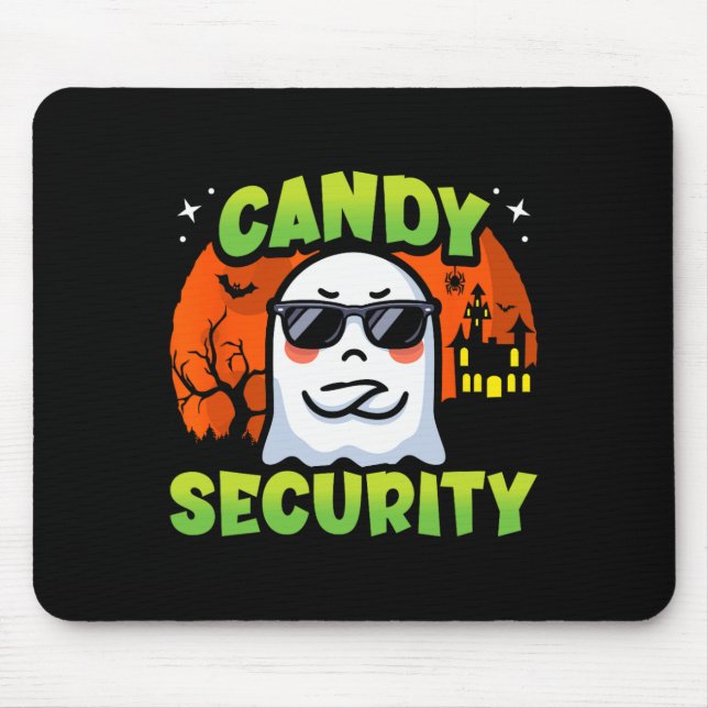Mousepad Ghost Kids Bonitos no Halloween - Candy Security - (Frente)