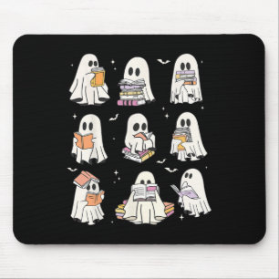 Mousepad Ghost Lading Book Bonito Amava Halloween Engraçado