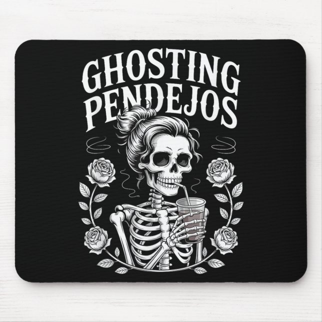 Mousepad Ghost Pendejos Halloween Engraçado Coitada Spooky  (Frente)