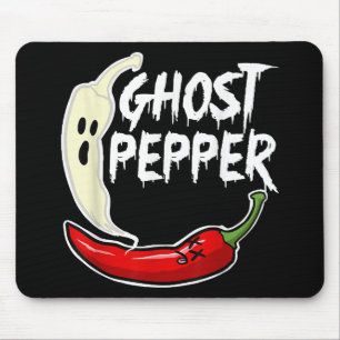 Mousepad Ghost Pepper Funny Spicy Hot Halloween Peppe