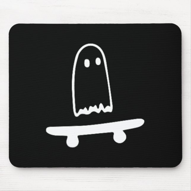 Mousepad Ghost Skateboard Lpreguiçoso Halloween Costume Div (Frente)