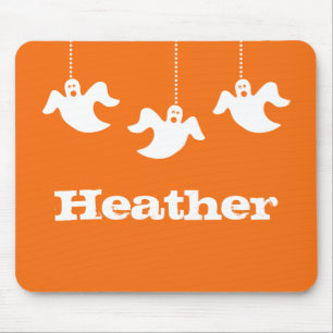 Mousepad Ghosts Halloween Mousepad, Laranja