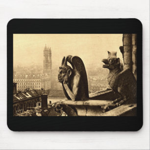 Mousepad Ghoul Notre Dame, vintage 1912 de Paris France